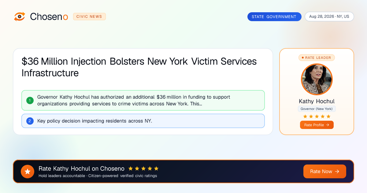 $36 Million Injection Bolsters New York Victim Services Infrastructure