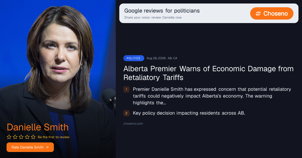Alberta Premier Warns of Economic Damage from Retaliatory Tariffs