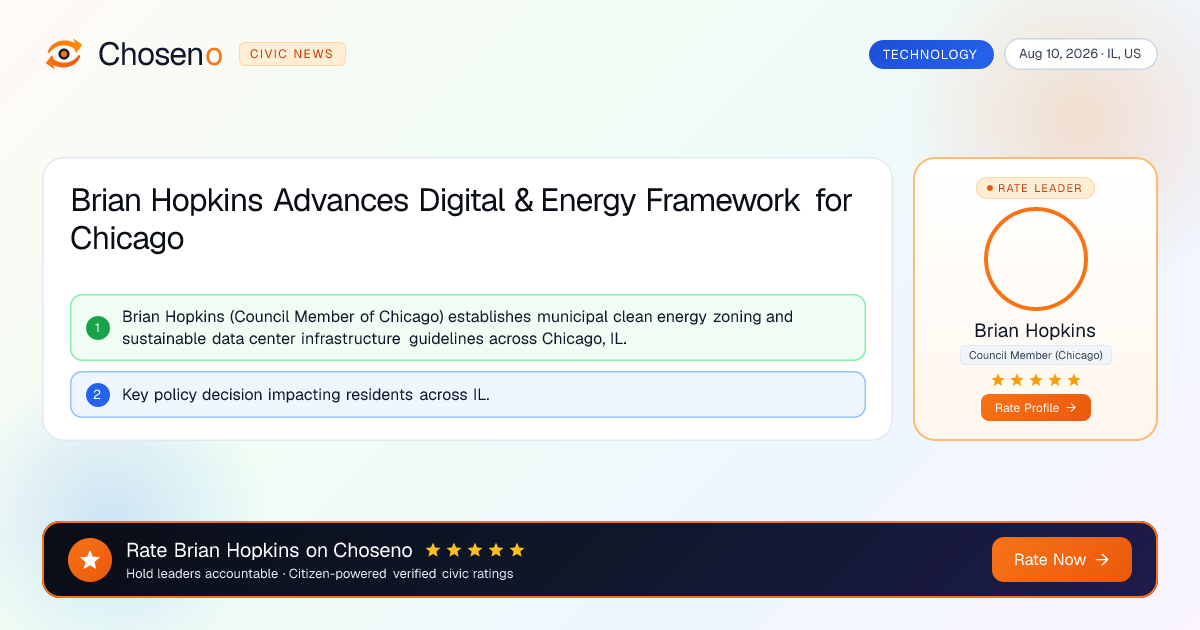 Brian Hopkins Advances Digital & Energy Framework for Chicago