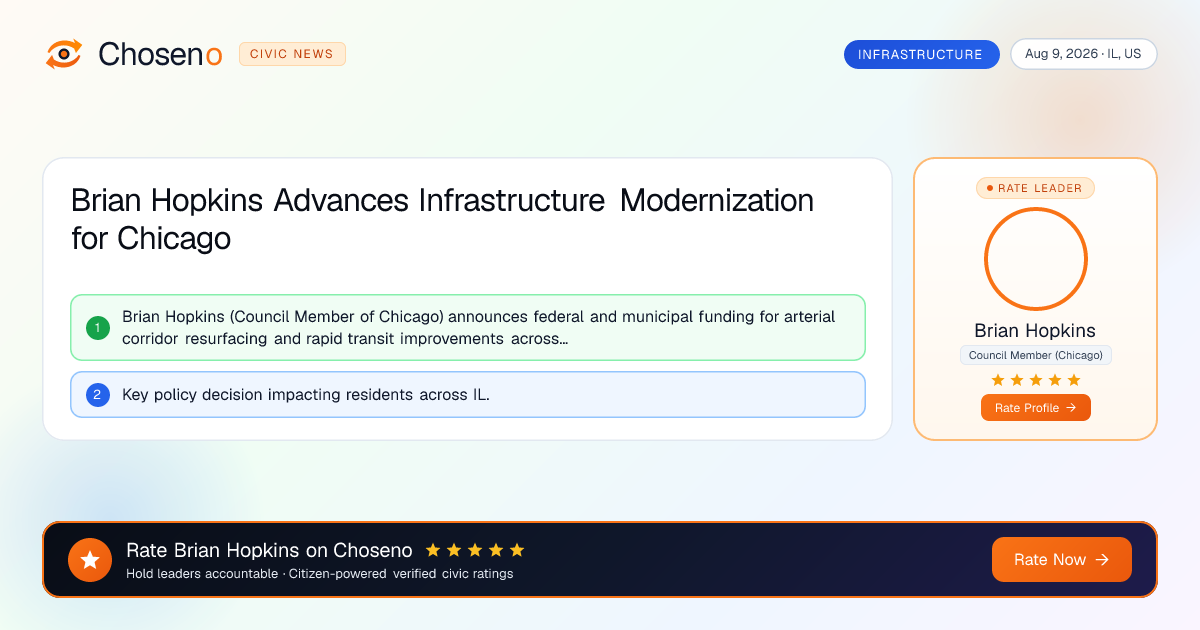 Brian Hopkins Advances Infrastructure Modernization for Chicago