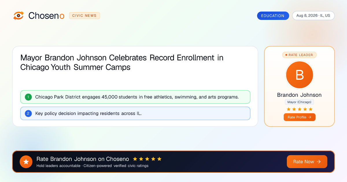 Mayor Brandon Johnson Celebrates Record Enrollment in Chicago Youth Summer Camps