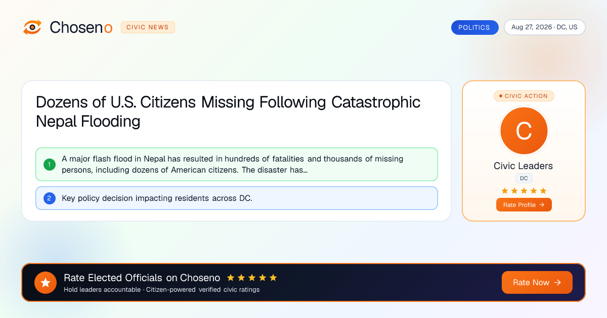 Dozens of U.S. Citizens Missing Following Catastrophic Nepal Flooding