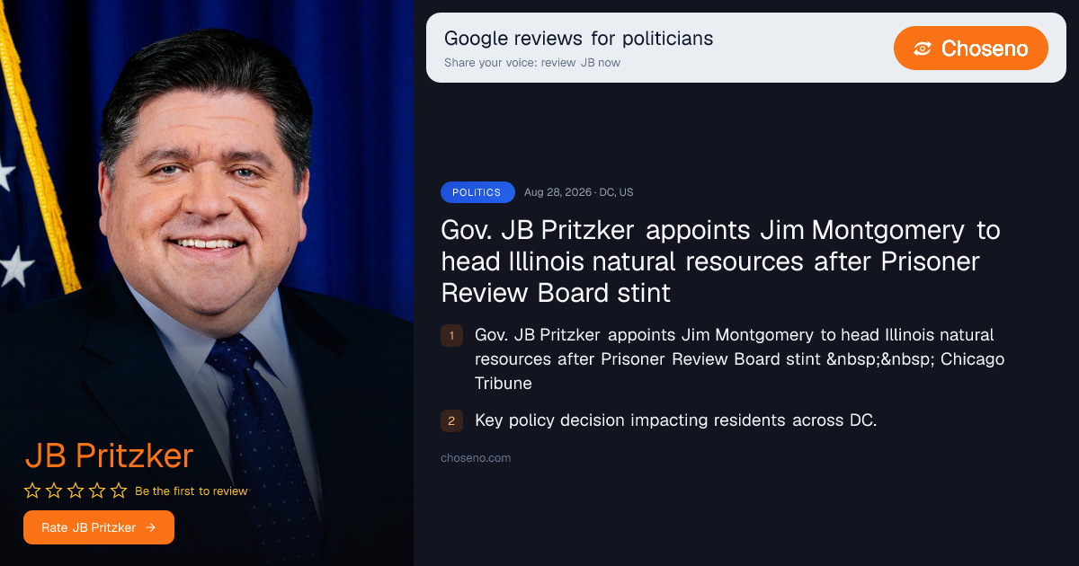 Gov. JB Pritzker appoints Jim Montgomery to head Illinois natural resources after Prisoner Review Board stint