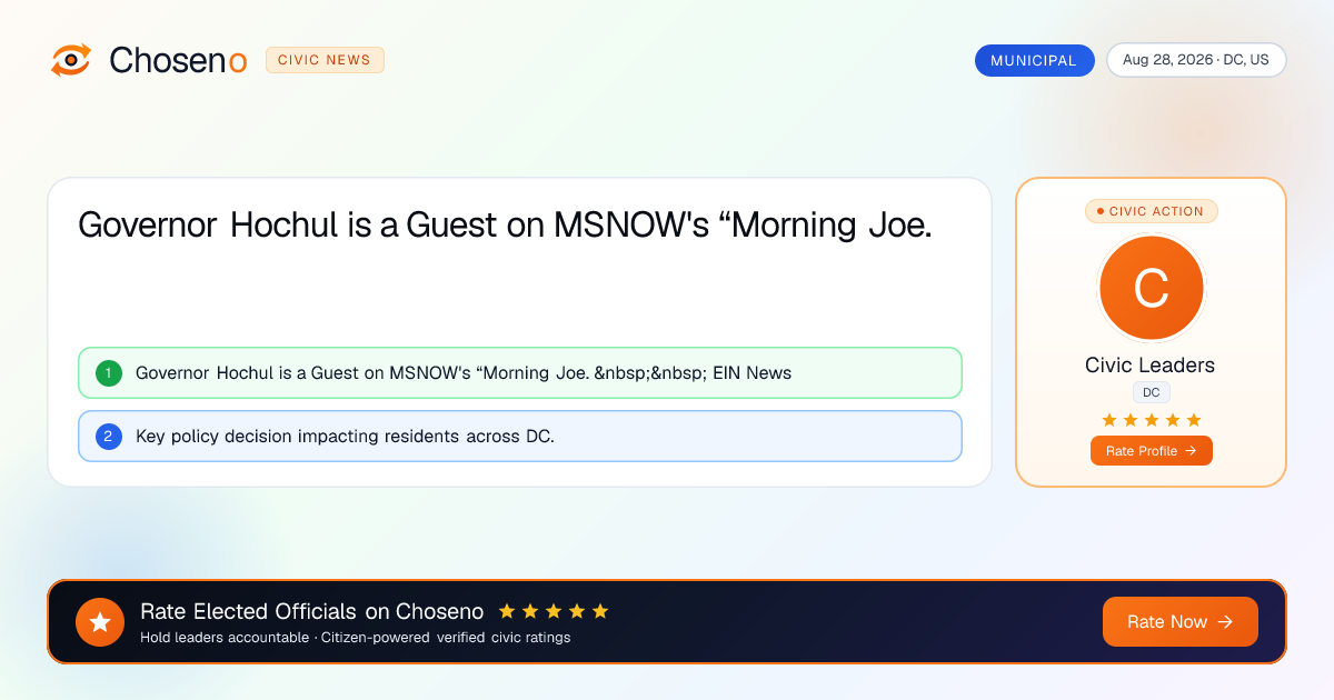 Governor Hochul is a Guest on MSNOW's “Morning Joe.