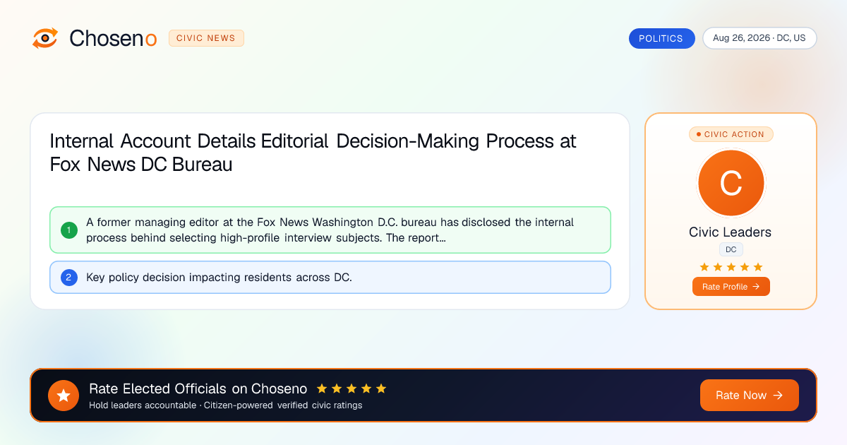 Internal Account Details Editorial Decision-Making Process at Fox News DC Bureau