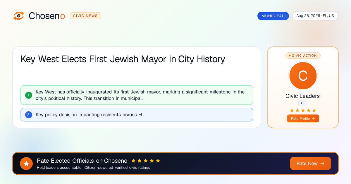 Key West Elects First Jewish Mayor in City History