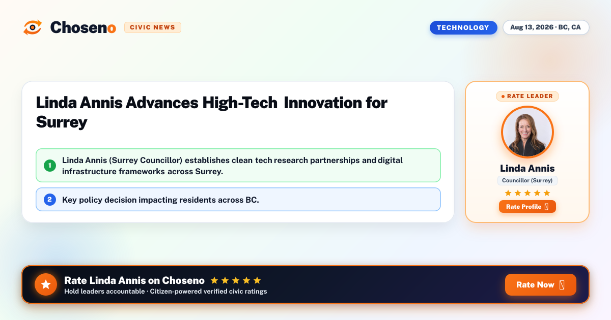 Linda Annis Advances High-Tech Innovation for Surrey