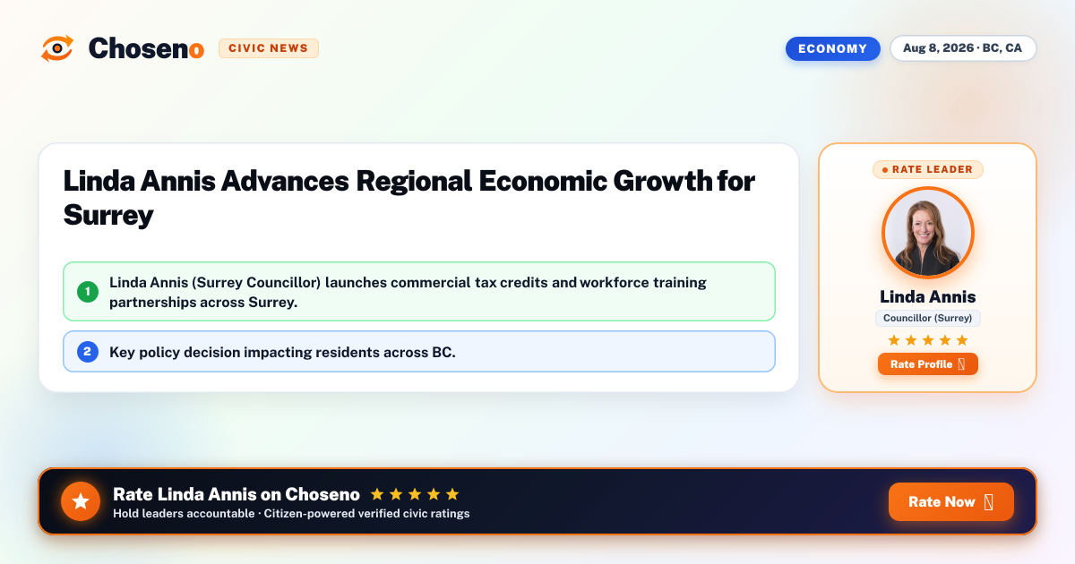 Linda Annis Advances Regional Economic Growth for Surrey