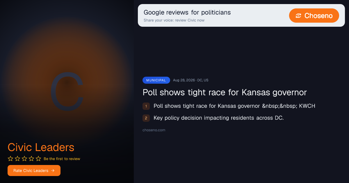 Poll shows tight race for Kansas governor