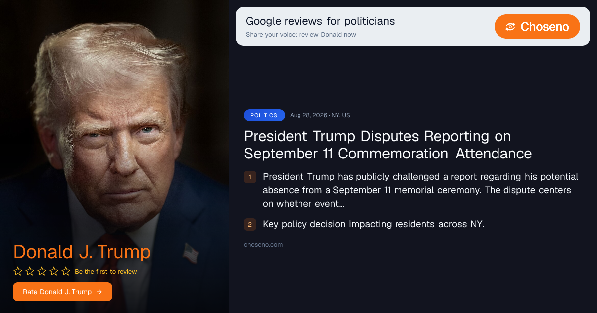President Trump Disputes Reporting on September 11 Commemoration Attendance