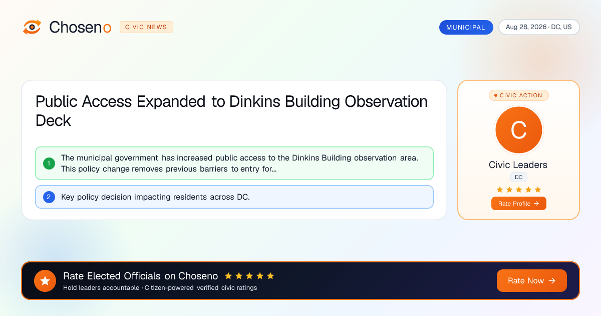 Public Access Expanded to Dinkins Building Observation Deck