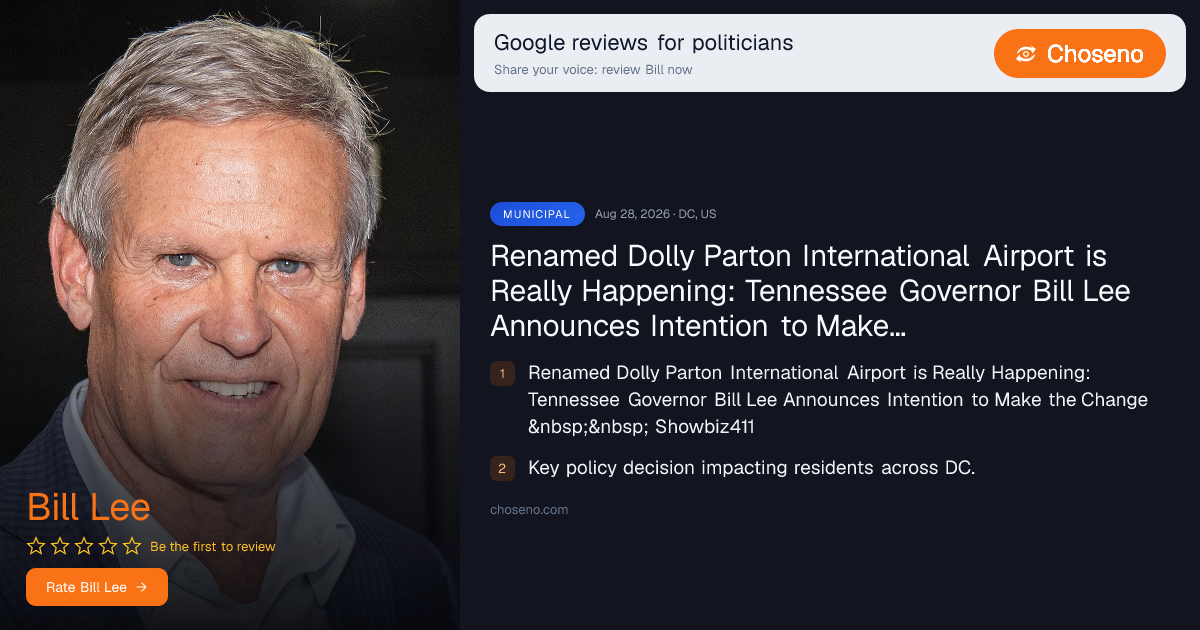 Renamed Dolly Parton International Airport is Really Happening: Tennessee Governor Bill Lee Announces Intention to Make the Change