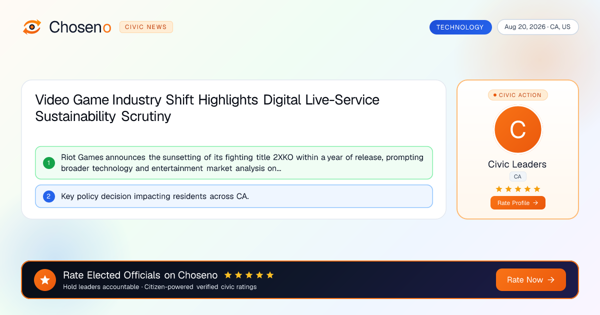 Video Game Industry Shift Highlights Digital Live-Service Sustainability Scrutiny