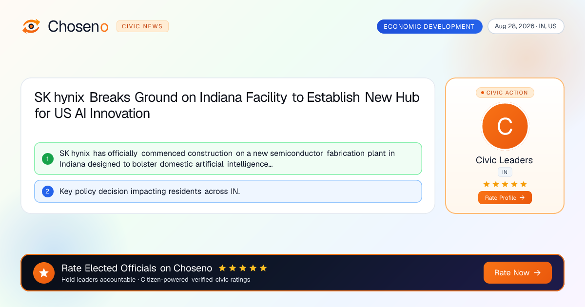 SK hynix Breaks Ground on Indiana Facility to Establish New Hub for US AI Innovation