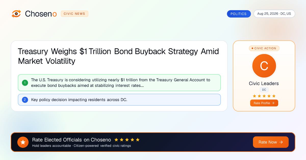 Visual summary for Treasury Weighs $1 Trillion Bond Buyback Strategy Amid Market Volatility