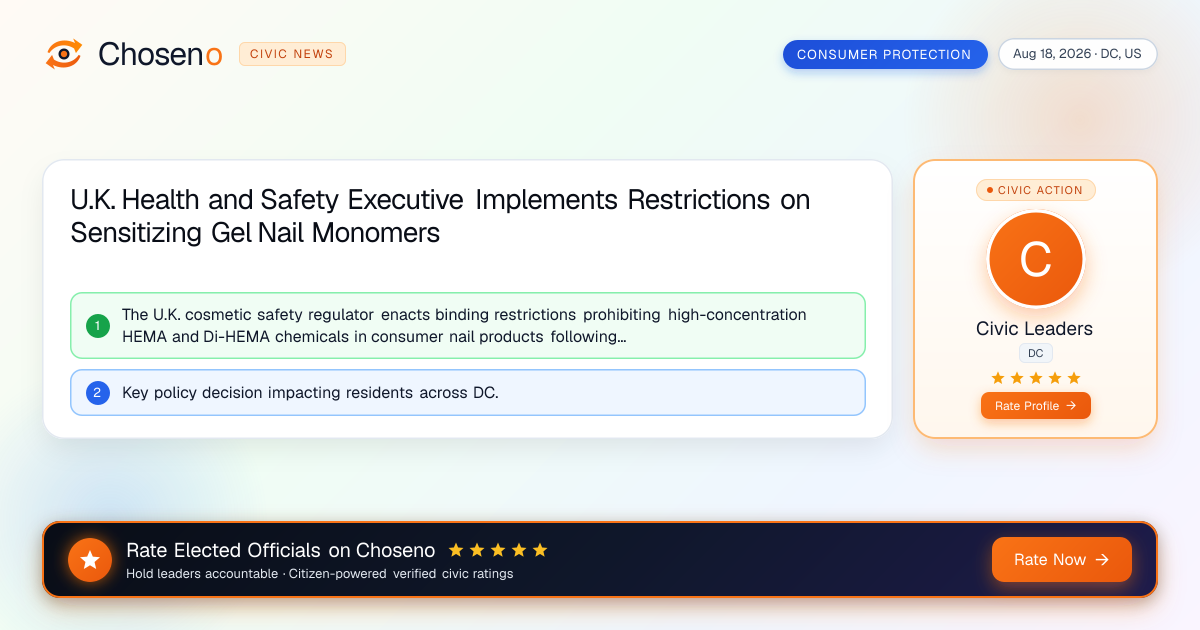 U.K. Health and Safety Executive Implements Restrictions on Sensitizing Gel Nail Monomers